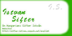 istvan sifter business card